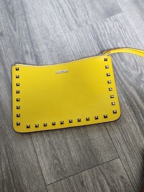 Rebecca Minkoff Yellow Studded Wristlet Clutch